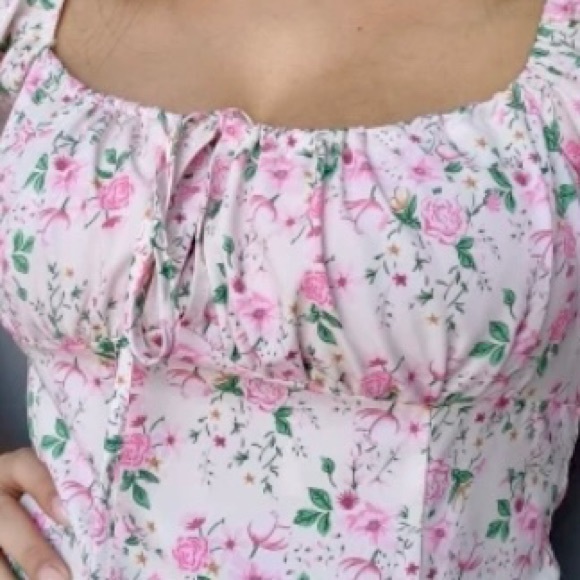 BOHEMIAN STYLE FLORAL PRINT SLIT SIZE MIDI DRESS SIZE MEDIUM - Picture 5 of 14